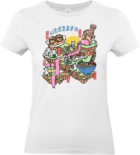 Itadakimasu  - itadakimasu, japanese food, ramen, noodles, taiyaki, takoyaki, onigiri, tempura, sushi, cats, funny - Standard T-Shirt (Frauen)