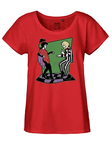 Beetle and Girl Dance - Dance, Music, Tv Show, Movie, Ghost, Stories, Creepy, Spooky, Spooky Season, Summoning, Summon, Summoned, Demon, Demons, Classic Horror, Cult Classic, Classic, Vintage, Retro, Retro Vintage, Exorcism, Exorcist - Fairtrade Girl Shirt