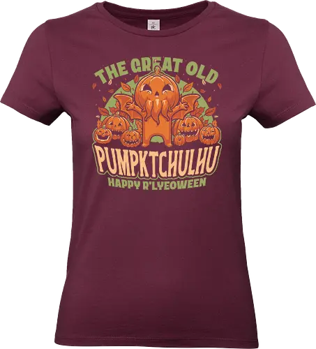 Pumpkin Cthulhu Halloween - cthulhu, monster, god, lovecraft, lovecraftian, halloween, autumn, fall, fall season, spooky, creepy, cute, pumpkin, horror - Standard T-Shirt (Frauen)