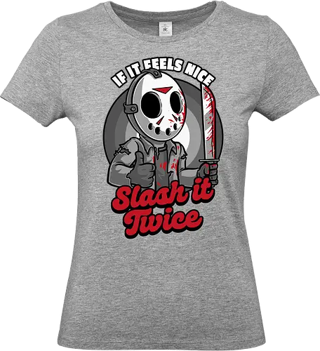 Feels Nice Horror - horror, movie, genre, movies, slasher, classic, classic horror, fun, funny, cult classic, serial killer, cartoon, spooky, scary, creepy, hockey, ice hockey, Friday - Standard T-Shirt (Frauen)