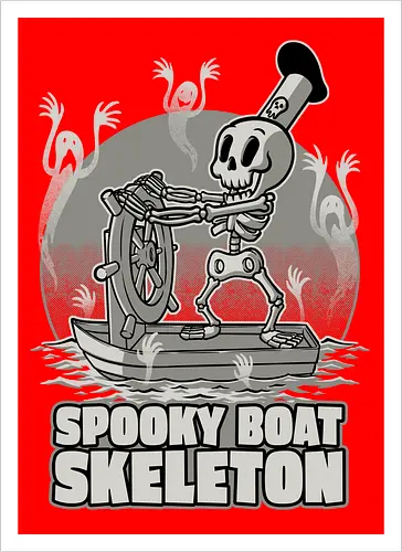 Spooky Boat Skeleton