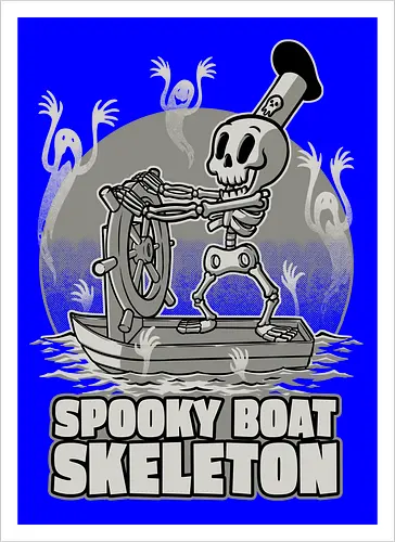 Spooky Boat Skeleton