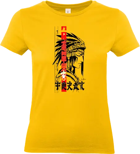 Indisches Kanji-Stammessymbol - Japan, Mädchen, indisch, lm2kone, cool, neueste, Popart, Pop Art, japanisch, amerikanisch, futuristisch, Kanji, Frau, ästhetisch, Sonnenuntergang, großartig - Standard T-Shirt (Frauen)