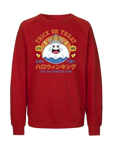 King of Slime Halloween - Quest, slime, monsters, golem, game, gaming, gamer, video games, rpg, jrpg, kawaii, dragon, halloween, pumpkin - Fairtrade Sweatshirt