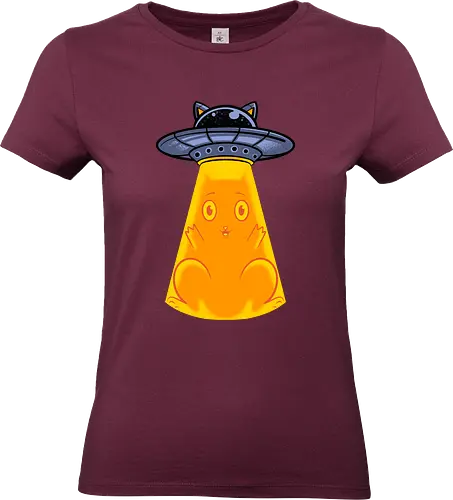 big catch  - cat, animal, cute, funny, shape, catlover, fun, ufo, alien, scifi, fantasy - Standard T-Shirt (Frauen)