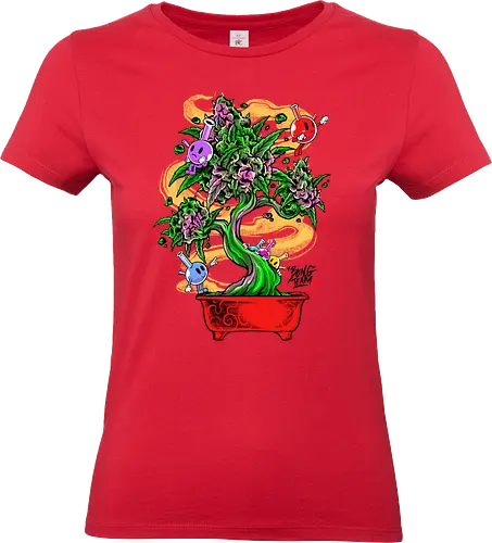 bongsai team - weed, art, cool, floral, cartoon, funny, tree - Standard T-Shirt (Frauen)