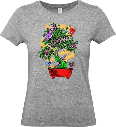 bongsai team - weed, art, cool, floral, cartoon, funny, tree - Standard T-Shirt (Frauen)