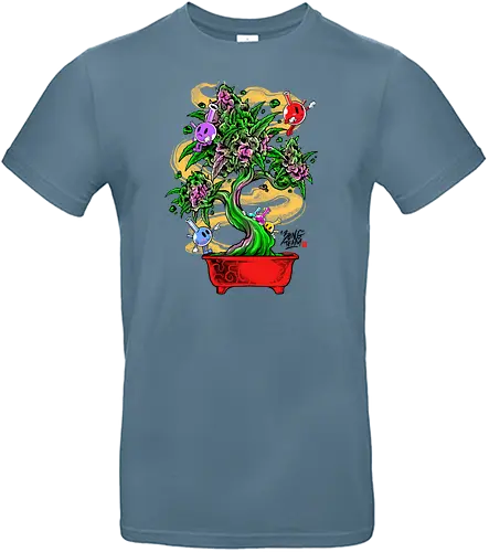 bongsai team - weed, art, cool, floral, cartoon, funny, tree - Standard T-Shirt