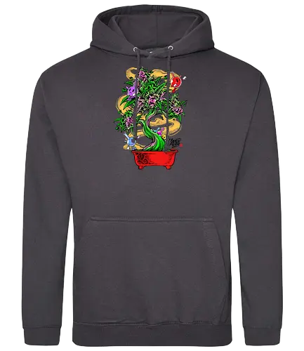 bongsai team - weed, art, cool, floral, cartoon, funny, tree - Standard Hoodie
