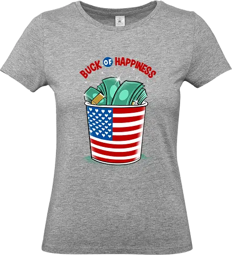 buck of happiness - money, font, graffiti, cool, love, politics, happy, american - Standard T-Shirt (Frauen)