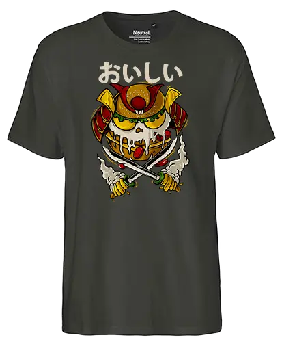 burger slash  - samurai, shinobi, ronin, burger, food, love - Fairtrade T-Shirt