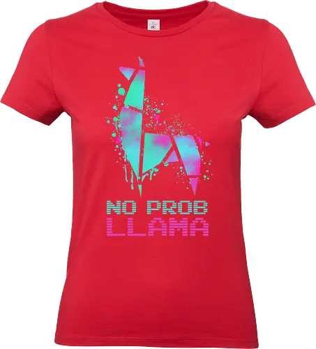 No Probllama - no probllama, no problem, llama, battle royale, gamer, colorful gaming - Standard T-Shirt (Frauen)