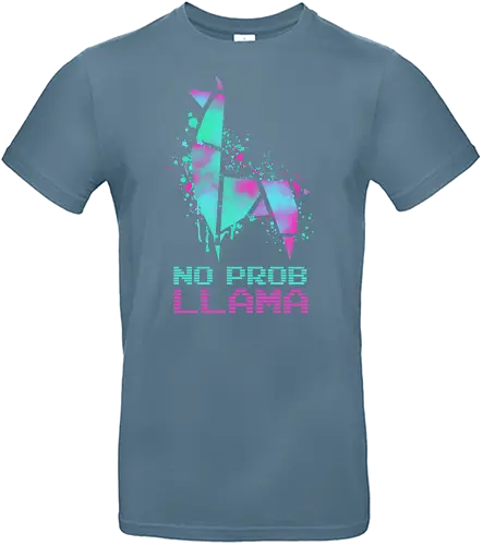 No Probllama - no probllama, no problem, llama, battle royale, gamer, colorful gaming - Standard T-Shirt