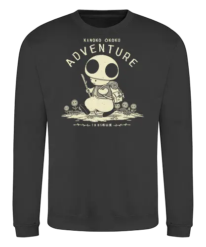 Mushroom Adventure - mushroom kingdom, videogame, classic videogame, mushroom toad, adventurer, mario, gamer, retro gamer, kingdom - Sweatshirt