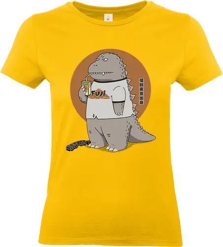 Kaiju from Japan - chibi kaiju, cute kaiju, classic kaiju, Kaiju, tokyo japan, mt. fuji, kaiju, japan kaiju, chibi godzilla, 1954 gojira, fuji japan, famous in japan, japanese monster - Standard T-Shirt (Frauen)