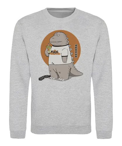 Kaiju from Japan - chibi kaiju, cute kaiju, classic kaiju, Kaiju, tokyo japan, mt. fuji, kaiju, japan kaiju, chibi godzilla, 1954 gojira, fuji japan, famous in japan, japanese monster - Sweatshirt