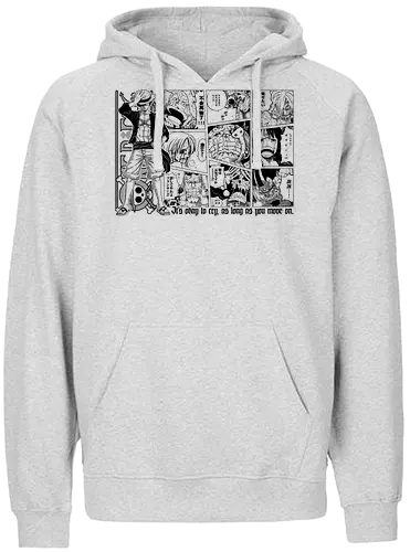Anime Pirate - pirates, anime quote, inspirational, quote, pirate hunter, kuroashi, yonko, chopper, cat buglar, sunny go, going merry, anime, manga, otaku, weeb, jolly roger, comic art, manga drawing, anime artwork - Fairtrade Hoodie