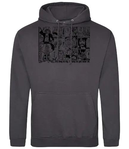 Anime Pirate - pirates, anime quote, inspirational, quote, pirate hunter, kuroashi, yonko, chopper, cat buglar, sunny go, going merry, anime, manga, otaku, weeb, jolly roger, comic art, manga drawing, anime artwork - Standard Hoodie