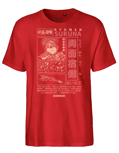 The King of Curses - cursed king, cursed finger, anime, senpai, dark fantasy, goth, manga, shonen, japanese, kanji, jujutsu, streetwear, otaku, weeb, hypebeast - Fairtrade T-Shirt