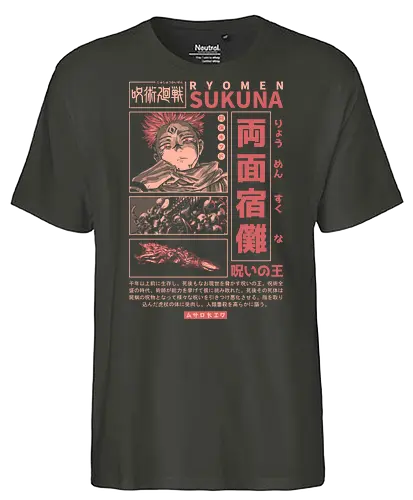 The King of Curses - cursed king, cursed finger, anime, senpai, dark fantasy, goth, manga, shonen, japanese, kanji, jujutsu, streetwear, otaku, weeb, hypebeast - Fairtrade T-Shirt