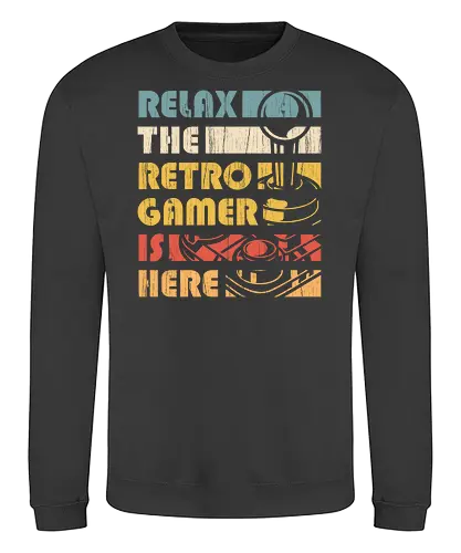 The Retro Gamer is here - demonigote, retro, vintage, gamer, pop - Sweatshirt