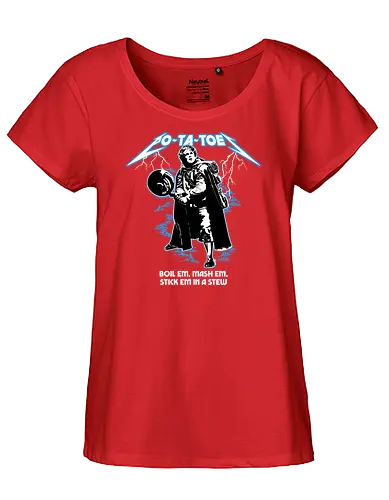 Taters Blue Edition - lotr, potatoes, taters, mash, funny, heavy metal, sam - Fairtrade Girl Shirt