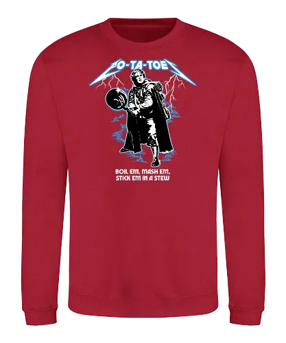 Taters Blue Edition - lotr, potatoes, taters, mash, funny, heavy metal, sam - Sweatshirt