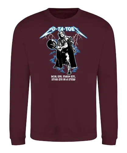 Taters Blue Edition - lotr, potatoes, taters, mash, funny, heavy metal, sam - Sweatshirt