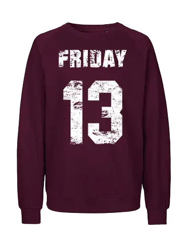 Friday the 13th - slasher, horror, halloween, friday the 13th, scary, crystal lake, baseball, killer, trick or treat, mask, serial killer, devil, 13, demon, ghoul, paranormal, gore, thriller, horror movie, creepy - Fairtrade Sweatshirt