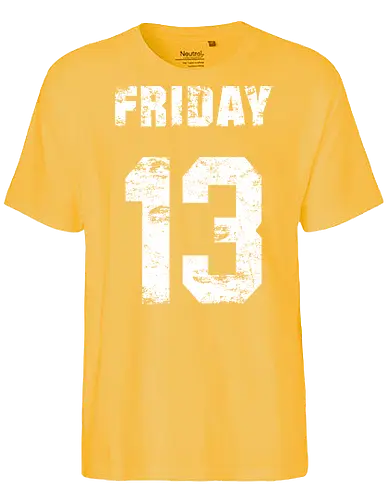 Friday the 13th - slasher, horror, halloween, friday the 13th, scary, crystal lake, baseball, killer, trick or treat, mask, serial killer, devil, 13, demon, ghoul, paranormal, gore, thriller, horror movie, creepy - Fairtrade T-Shirt