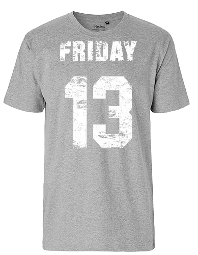 Friday the 13th - slasher, horror, halloween, friday the 13th, scary, crystal lake, baseball, killer, trick or treat, mask, serial killer, devil, 13, demon, ghoul, paranormal, gore, thriller, horror movie, creepy - Fairtrade T-Shirt