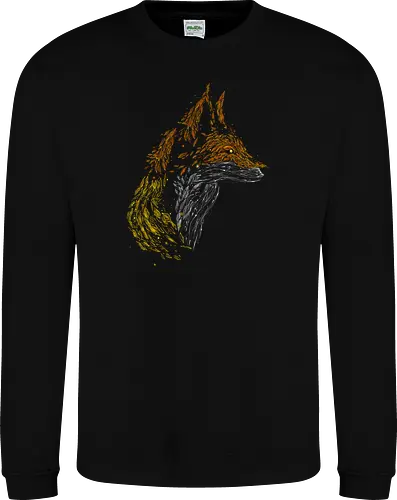 Fox in leaves - fox, foxes, animal lovers, artistic, kharmazero, fall season, autumn, autumn colors, nature - Sweatshirt