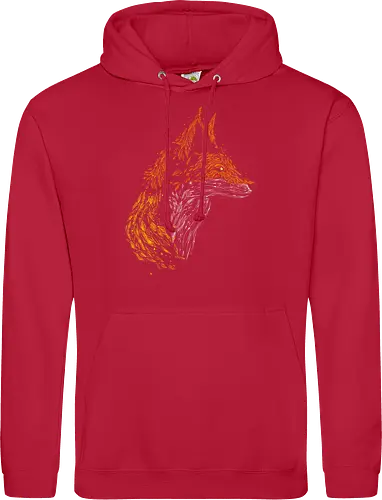 Fox in leaves - fox, foxes, animal lovers, artistic, kharmazero, fall season, autumn, autumn colors, nature - Standard Hoodie
