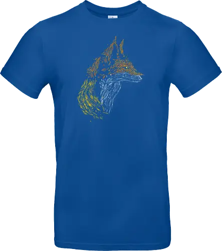 Fox in leaves - fox, foxes, animal lovers, artistic, kharmazero, fall season, autumn, autumn colors, nature - Standard T-Shirt