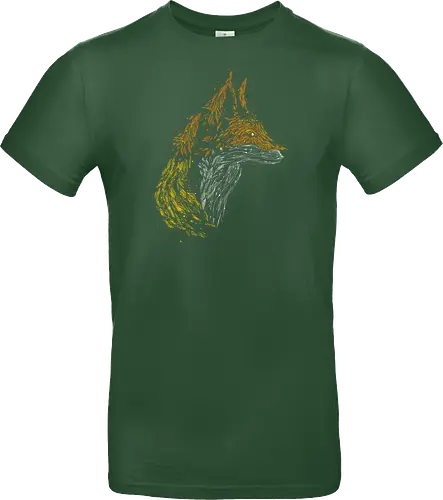 Fox in leaves - fox, foxes, animal lovers, artistic, kharmazero, fall season, autumn, autumn colors, nature - Standard T-Shirt