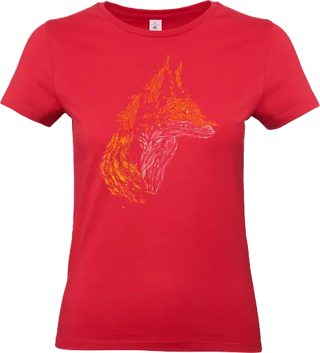 Fox in leaves - fox, foxes, animal lovers, artistic, kharmazero, fall season, autumn, autumn colors, nature - Standard T-Shirt (Frauen)