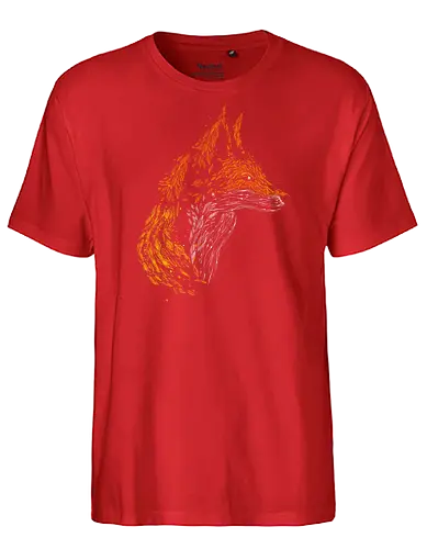 Fox in leaves - fox, foxes, animal lovers, artistic, kharmazero, fall season, autumn, autumn colors, nature - Fairtrade T-Shirt