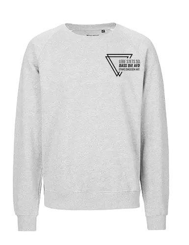 Lebe stets so... - Pocket - schwarz - Fairtrade Sweatshirt