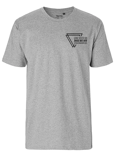 Lebe stets so... - Pocket - schwarz - Fairtrade T-Shirt