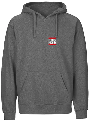 FCK NZS - Pocket - weiß - Fairtrade Hoodie
