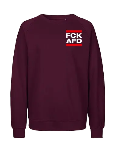 FCK AFD - Pocket - weiß - Fairtrade Sweatshirt