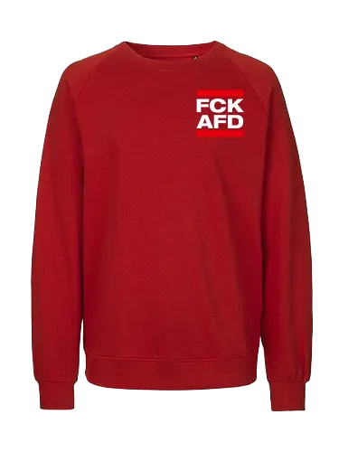 FCK AFD - Pocket - weiß - Fairtrade Sweatshirt