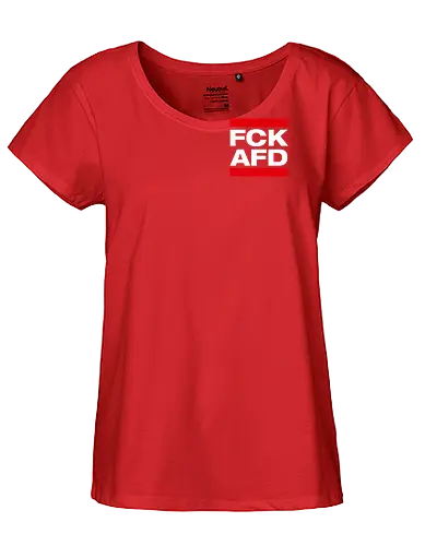 FCK AFD - Pocket - weiß - Fairtrade Girl Shirt