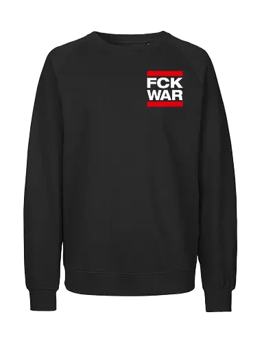 FCK WAR - Pocket - weiß - Fairtrade Sweatshirt