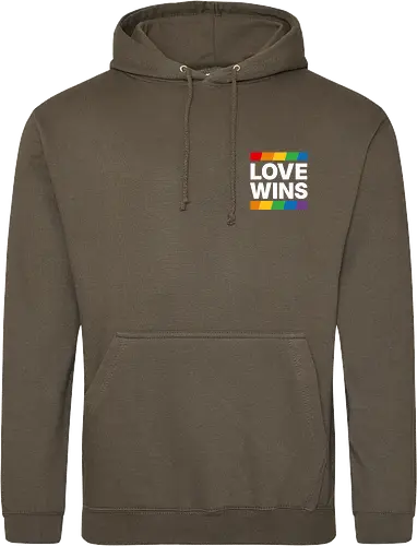 LOVE WINS - Pocket - weiß - Standard Hoodie