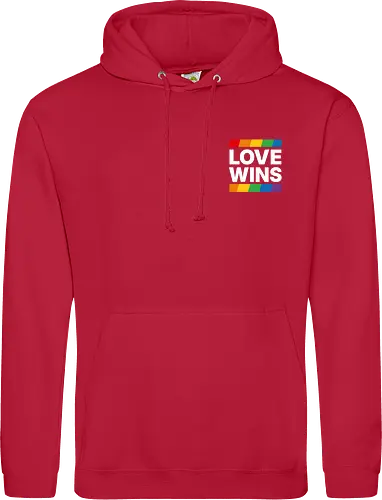 LOVE WINS - Pocket - weiß - Standard Hoodie