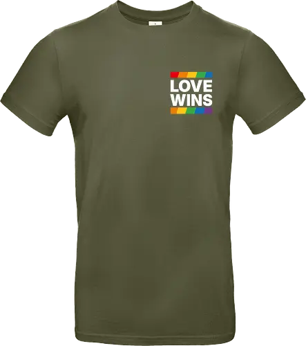 LOVE WINS - Pocket - weiß - Standard T-Shirt