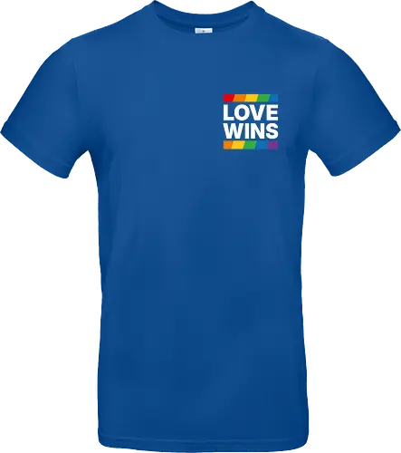 LOVE WINS - Pocket - weiß - Standard T-Shirt