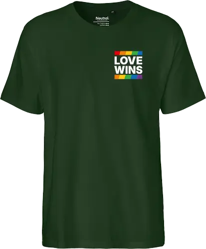 LOVE WINS - Pocket - weiß - Fairtrade T-Shirt