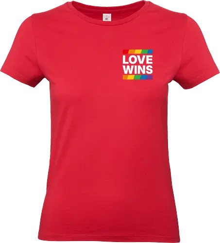 LOVE WINS - Pocket - weiß - Standard T-Shirt (Frauen)